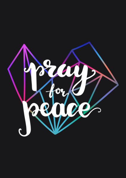 Pray For Peace - Quotes & Phrases Screen Print T-Shirt & Hoodie