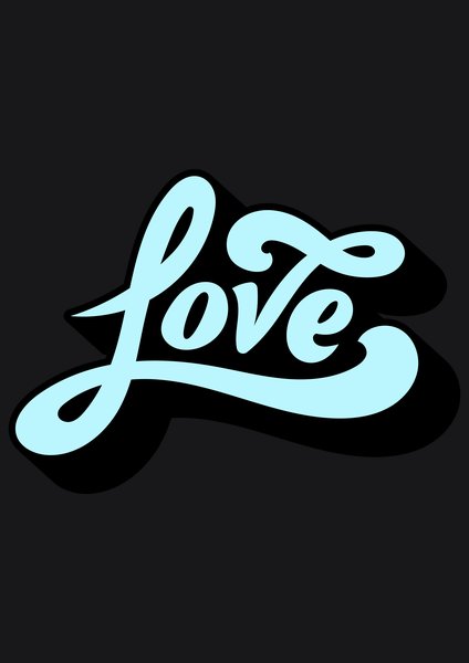 Love Script - Quotes & Phrases Screen Print T-Shirt & Hoodie
