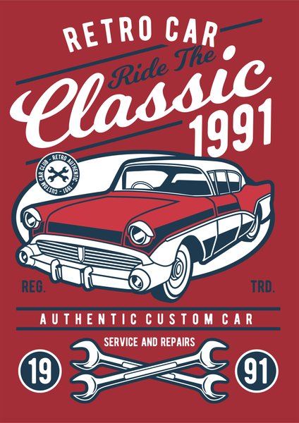 Vintage & Retro #21 - Vintage & Retro Screen Print T-Shirt & Hoodie