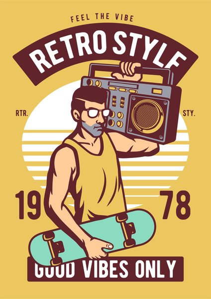Vintage & Retro #32 - Vintage & Retro Screen Print T-Shirt & Hoodie