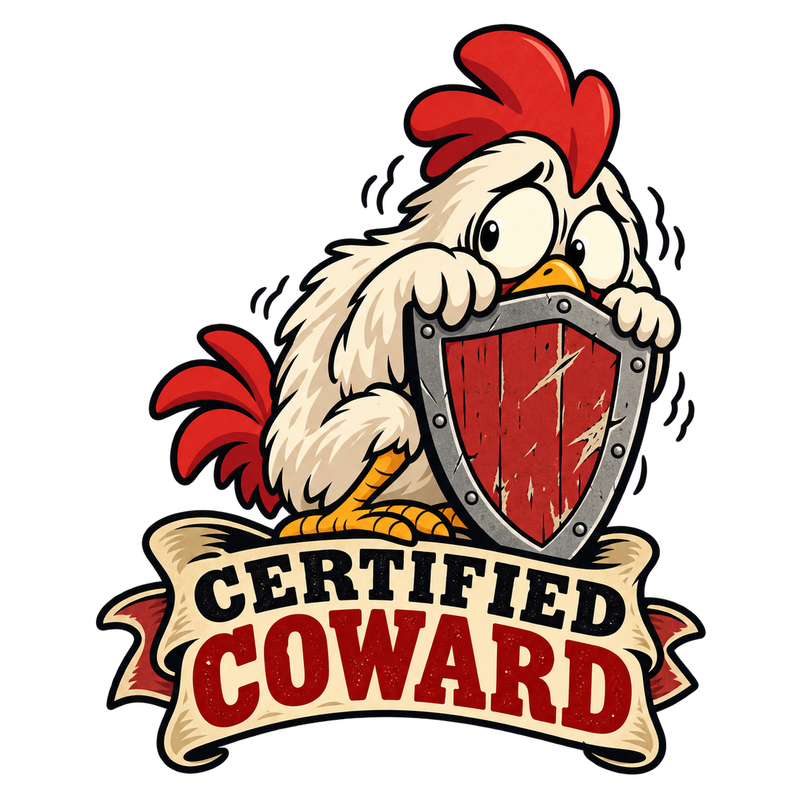Certified Coward - Coward Sarcasm Screen Print T-Shirt & Hoodie