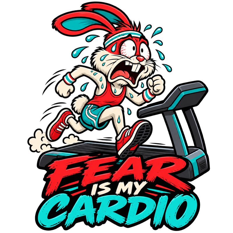 Fear Is My Cardio - Coward Sarcasm Screen Print T-Shirt & Hoodie
