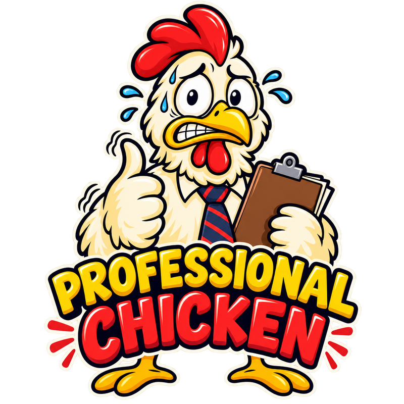 Professional Chicken - Coward Sarcasm Screen Print T-Shirt & Hoodie