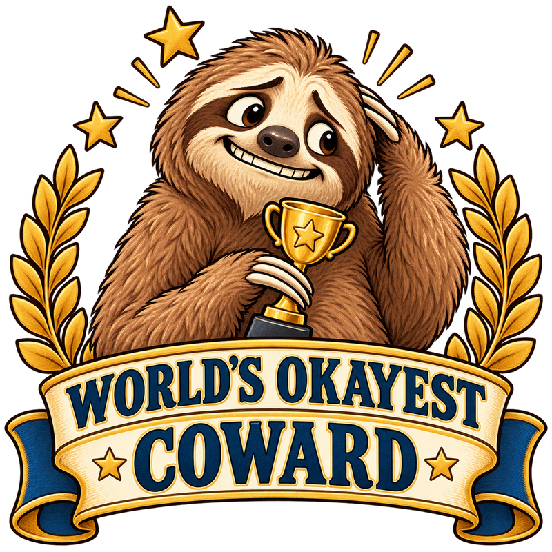 World's Okayest Coward - Coward Sarcasm Screen Print T-Shirt & Hoodie