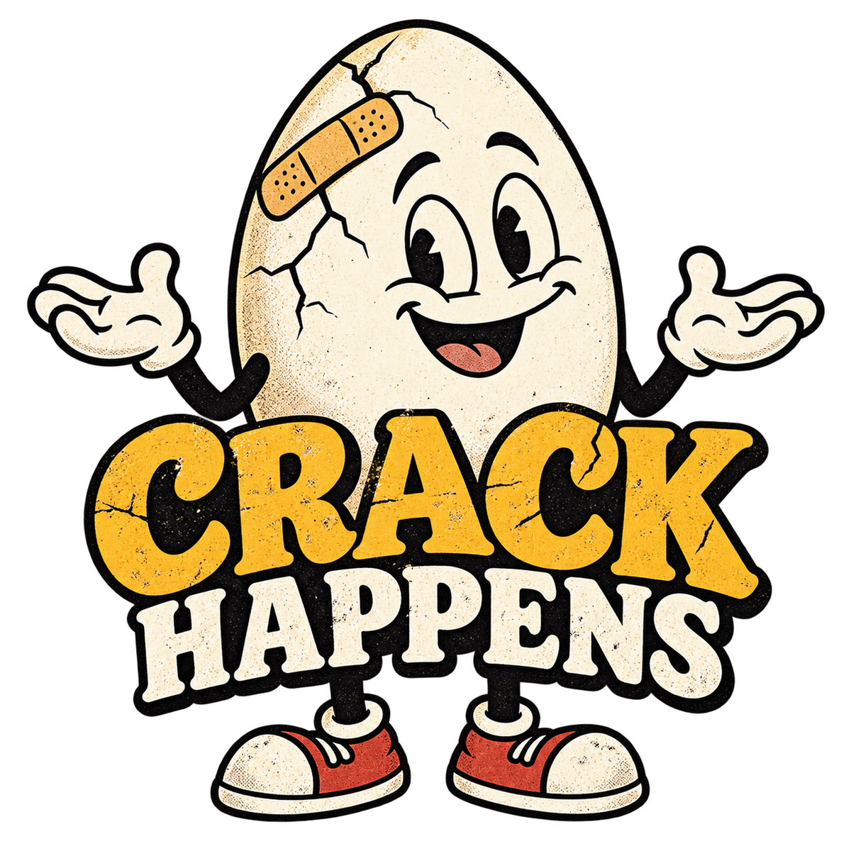 Crack Happens - Egg Sarcasm Screen Print T-Shirt & Hoodie