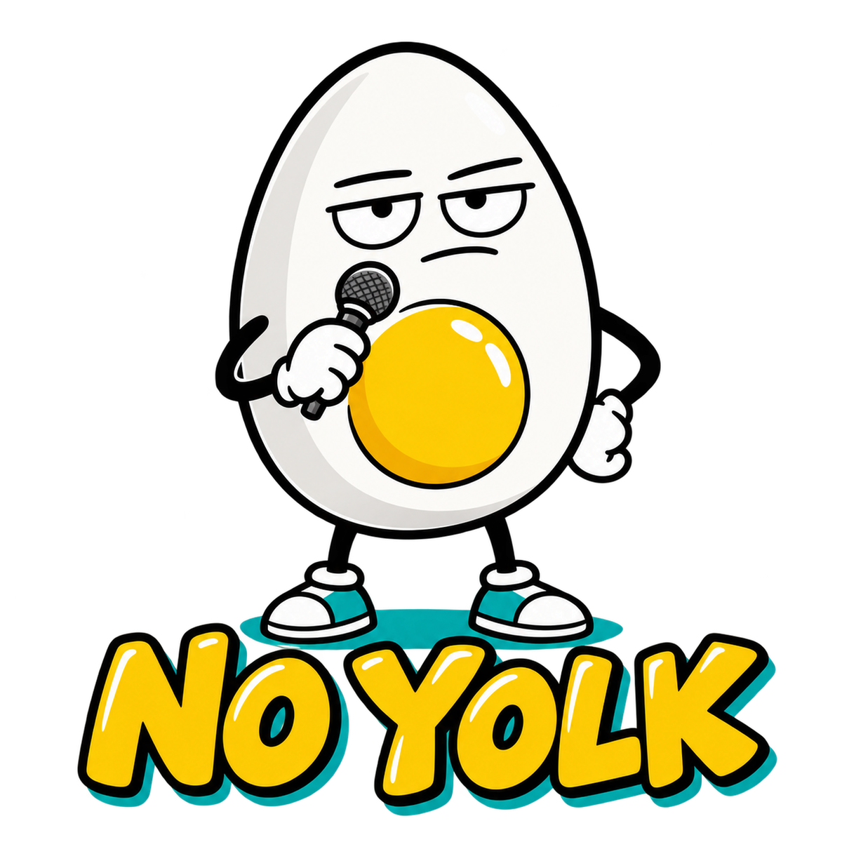 No Yolk - Egg Sarcasm Screen Print T-Shirt & Hoodie