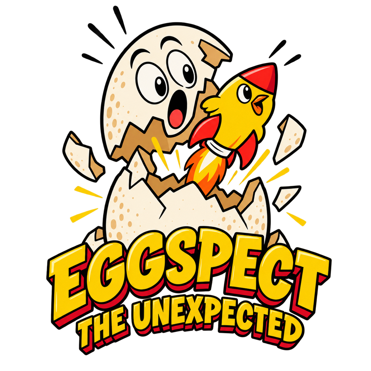 Eggspect The Unexpected - Egg Sarcasm Screen Print T-Shirt & Hoodie