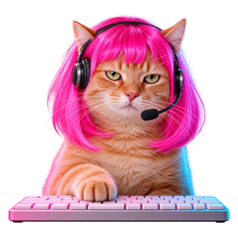 Customer Care Cat - Silly Cats Screen Print T-Shirt & Hoodie