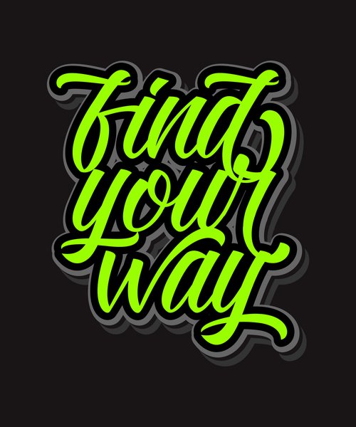Typography & Lettering #200 - Typography & Lettering Screen Print T-Shirt & Hoodie